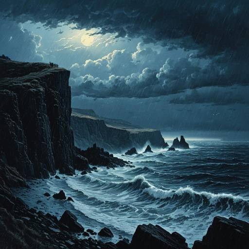 Mystical Sea Oracle at Stormy Twilight