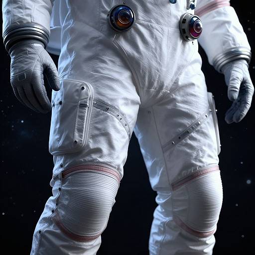Futuristic Space Suit Pants Close-Up