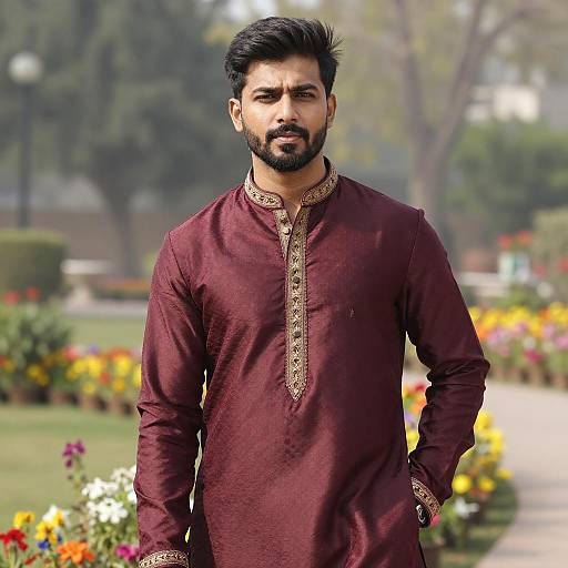 Handsome Indian Man in Western Sherwani