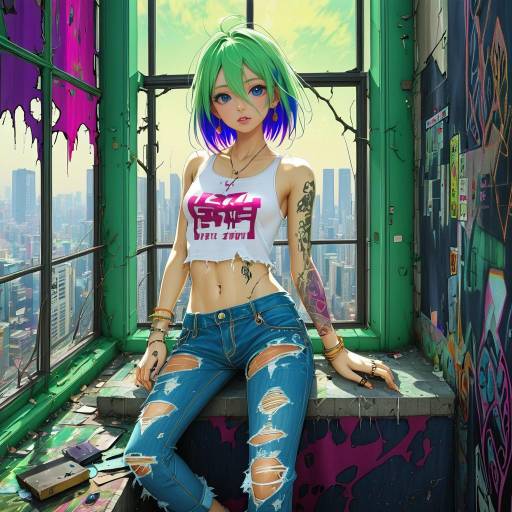 Urban Girl with Stylish Streetwear