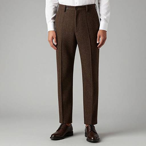 Classic Tobacco Brown Tweed Trousers