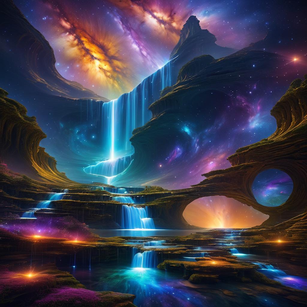 Galactic Waterfalls and Cosmic Realms