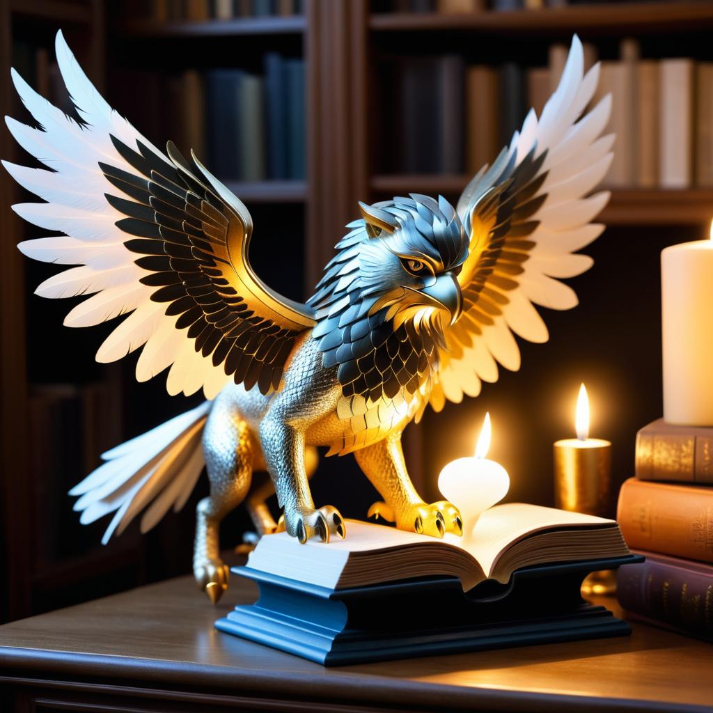 Mystical Gryphon-Bookstand Creature Design