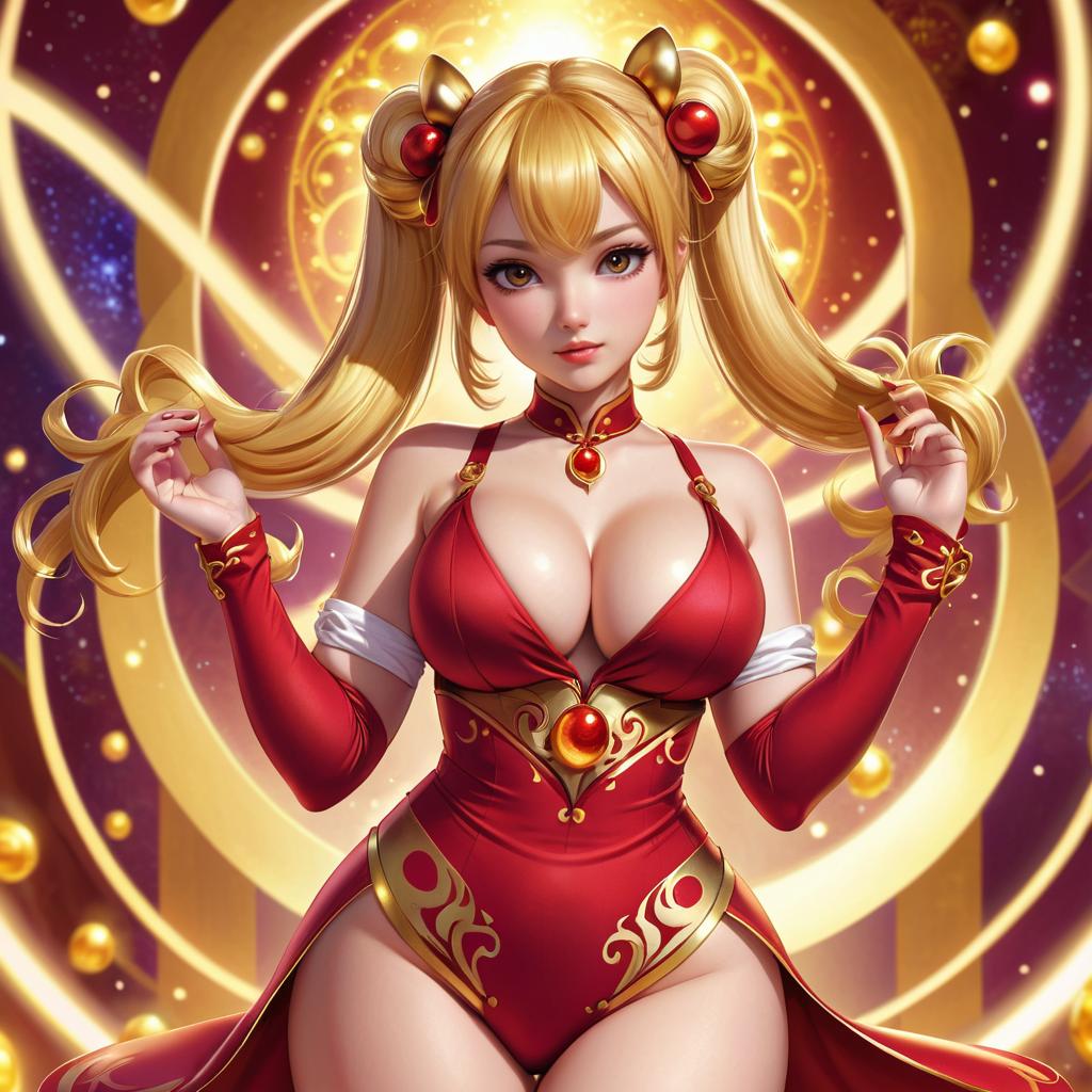 Enchanting Curvy Girl in Fantasy Style