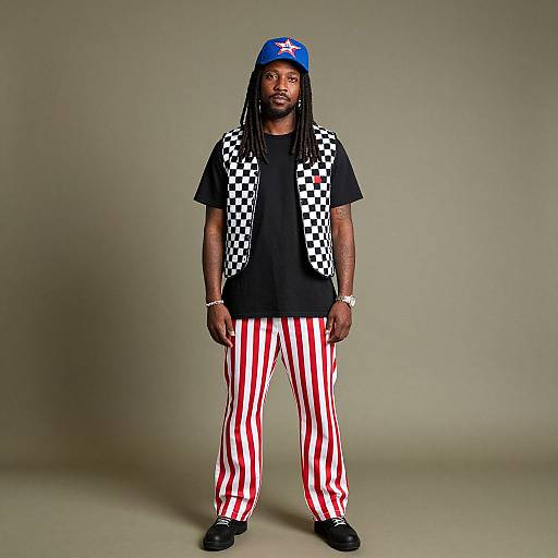 Man with Dreadlocks in Stylish Outfit