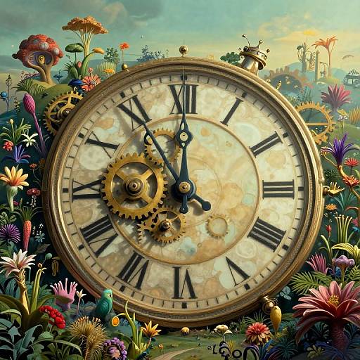 Infinite Dreamscape with Surreal Clockwork