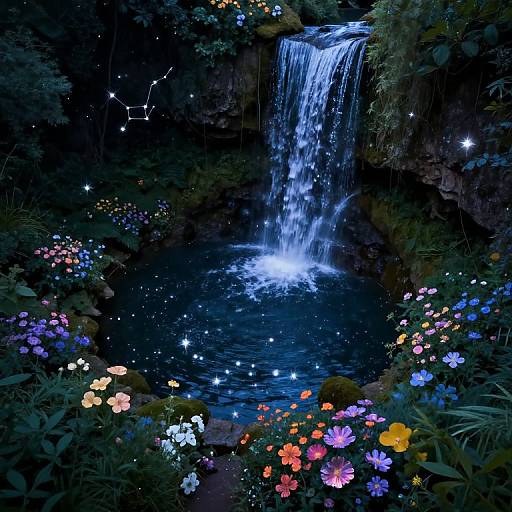 Mystical Stardust Waterfall Dreamworld