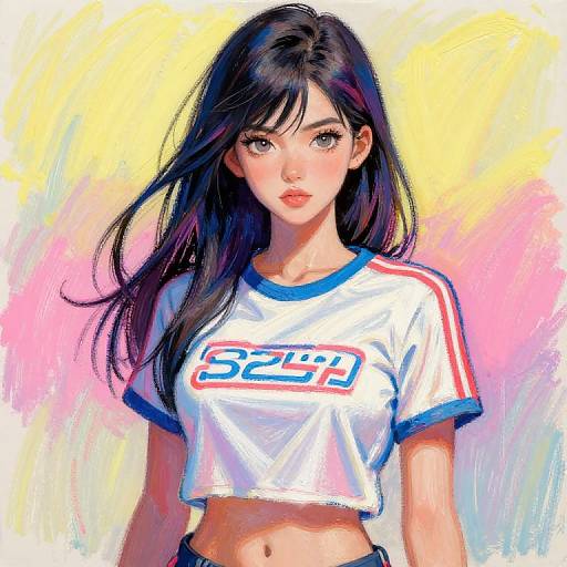 Spanish Anime Girl Portrait in Lofi
