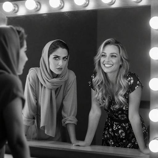 Intense Reflection in Monochrome Portrait