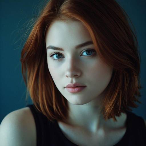 Portrait of Young Woman with Auburn Hair