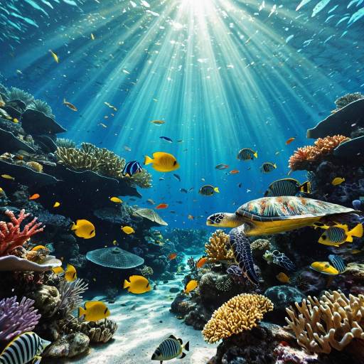 Vibrant Coral Reef and Tropical Marine Life