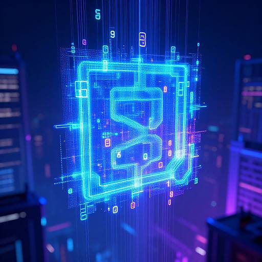 Futuristic Cyberpunk Neon Matrix