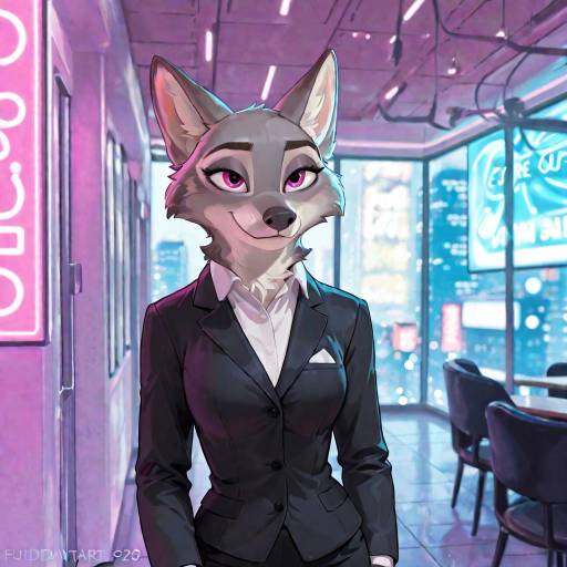 Anthropomorphic Female Wolf in Stunning Art