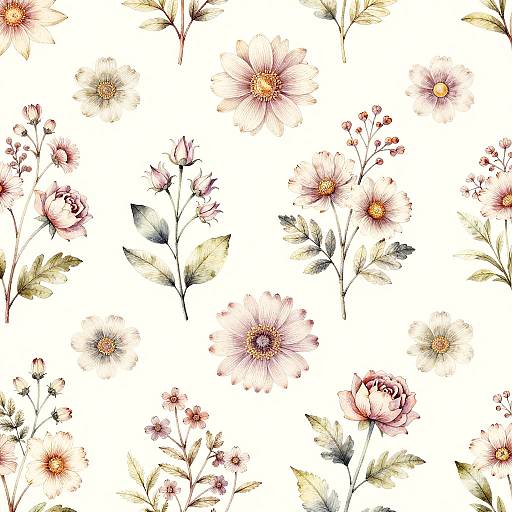 Delicate Floral AI Wallpaper Extender