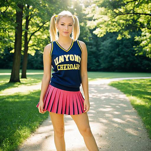 Young Cheerleader in Park