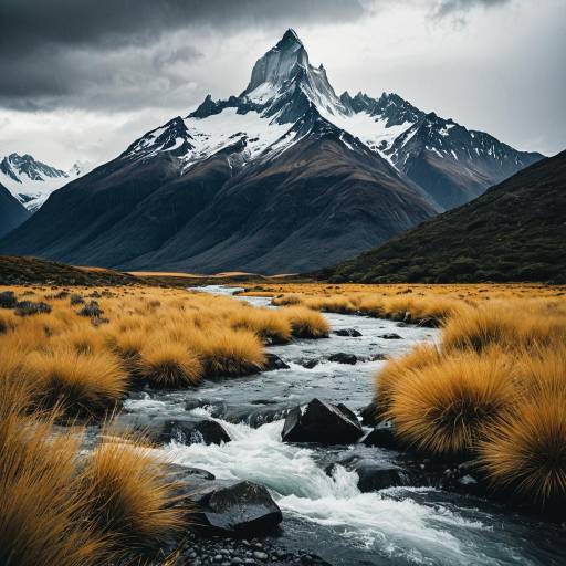 Serene Expressionism of Patagonian Mountains Serene Expressionism of Patagonian Mountains