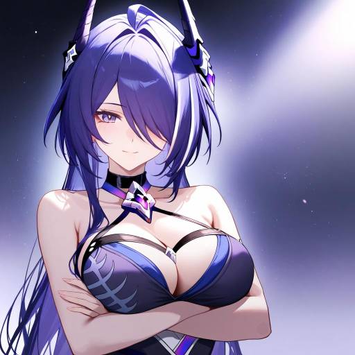 Fantasy Character with Purple Aesthetic