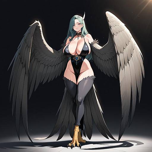 Mature Harpy Girl with Stunning Features