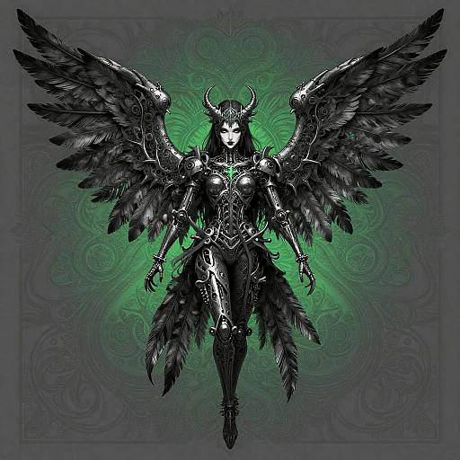 Gothic Phantom with Mechanical Wings