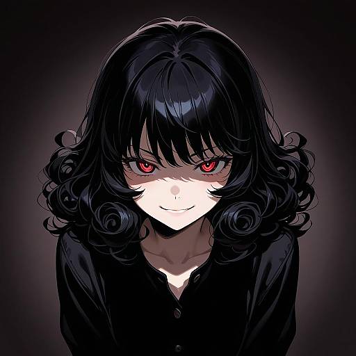 Mysterious Girl in Deep Shadows