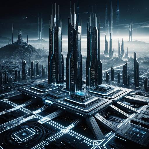 Futuristic Quantum Computing Citadel