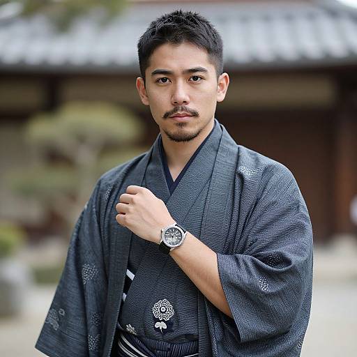 Realistic Portrait of Japanese Man Fashion
