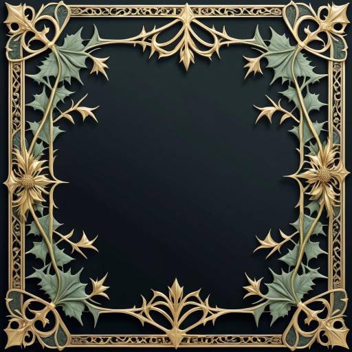 Elegant Gothic Thorny Frame Design