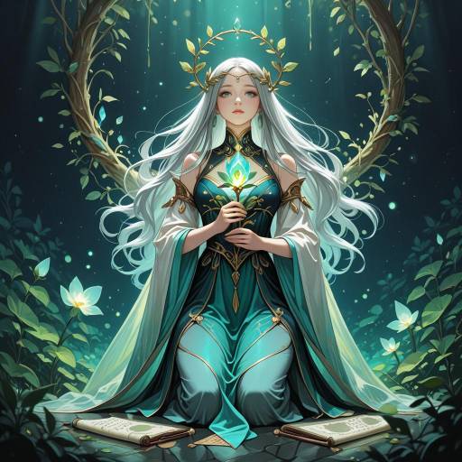 Ethereal Elf with Glowing Flora