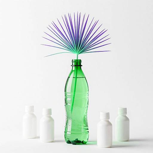 Neon Electric Green Bottle Art