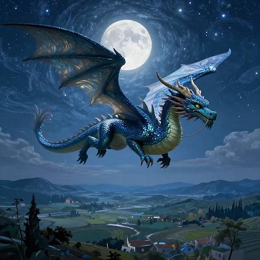 Celestial Dragon Over Serene Valley