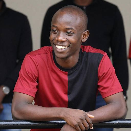 Smiling Young Black Man Indoor Portrait