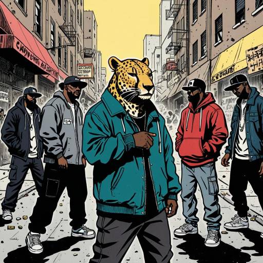 Gangster Cheetah Syndicate in Urban Street