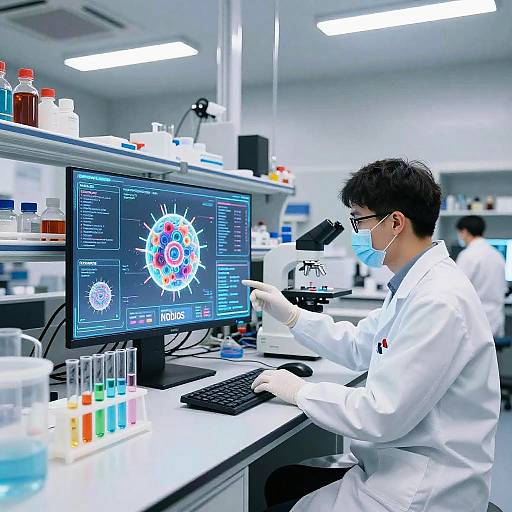 Futuristic Biotechnology Lab Interior