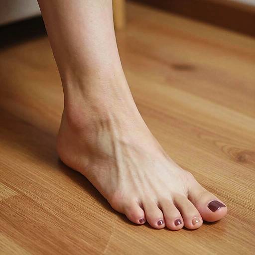 Hyper-Realistic Painted Toenail Foot