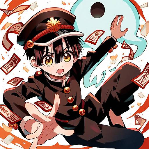 Illustration of Hanako (jibaku shounen hanako-kun), jibaku shounen hanako-kun in the style of Misaki nonaka