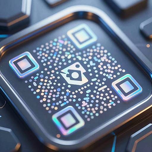 High-Tech AI QR Code Interface