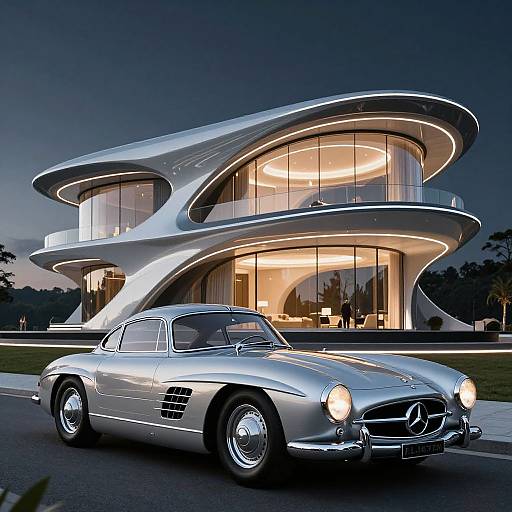 Futuristic Villa Inspired by Mercedes-Benz 300 SL