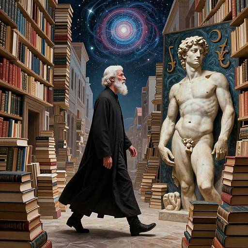 Mystical Socrates Amidst Cosmic Books