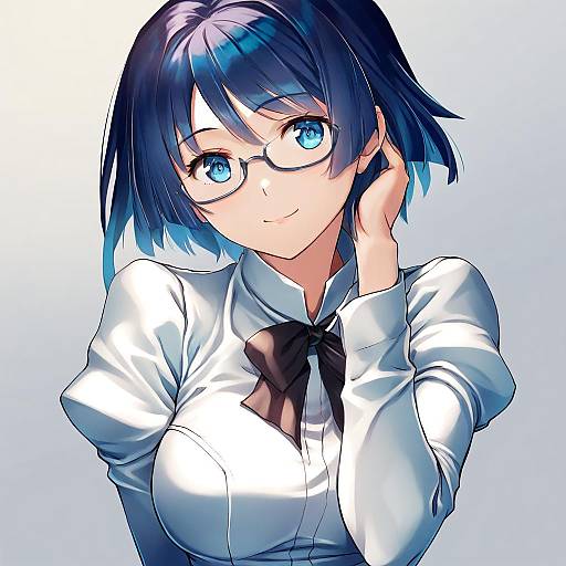 Illustration of Hakamichi shizune, katawa shoujo in the style of Mitake eil