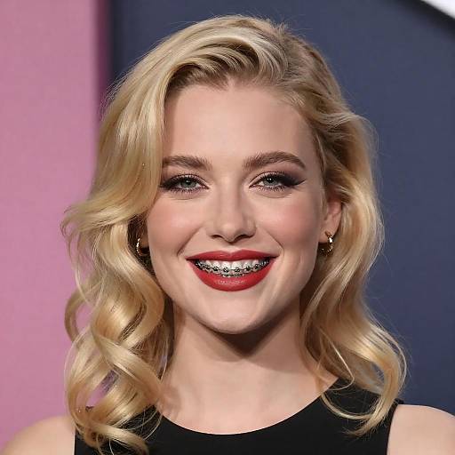 Close-Up of Smiling Blonde Woman