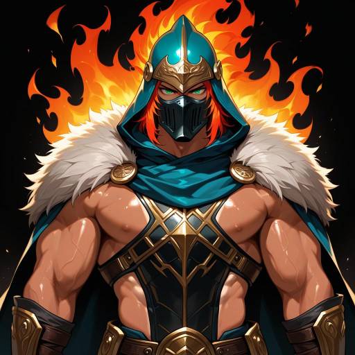 Intense Muscular Warrior in Armor Intense Muscular Warrior in Armor