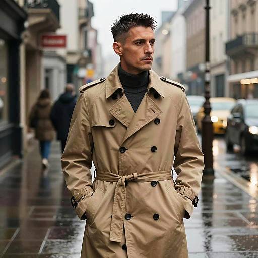 Textured Crop Hairstyle in Rainy City