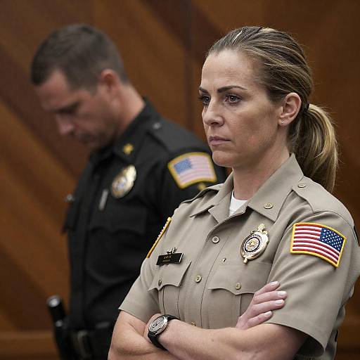 Serious Female Police Officer Portrait