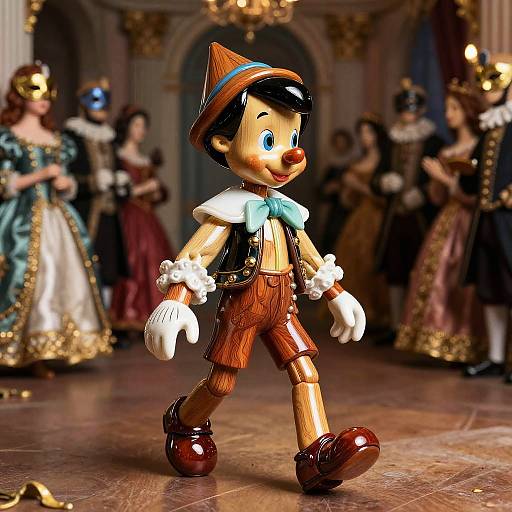 Venetian Glass Pinocchio at Masquerade