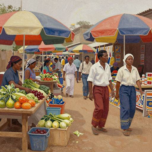 Jacotey Vibrant Market Scene