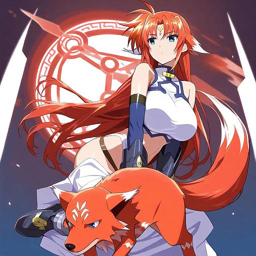 Illustration of Arf, lyrical nanoha in the style of Misumi (niku-kyu)