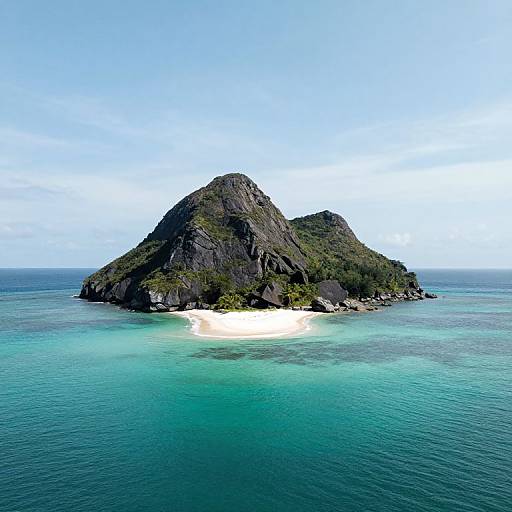 Secluded Island Between Earth and Sky