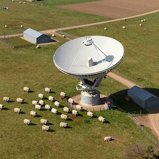 Vector Overhead View of Sheep Farm