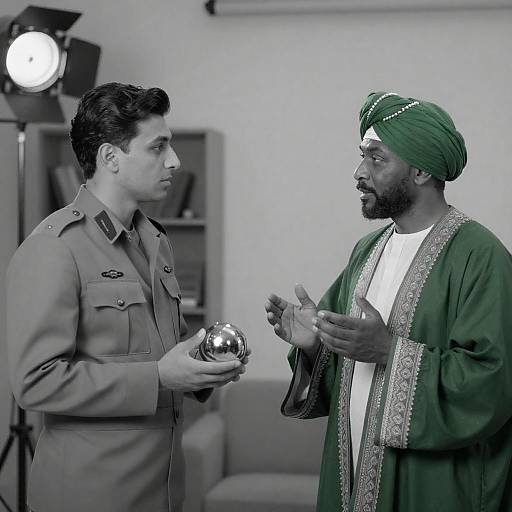 Studio Portrait of Two Diverse Men