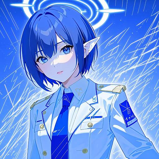 Illustration of Aoi (blue archive), blue archive in the style of Saikawa yusa